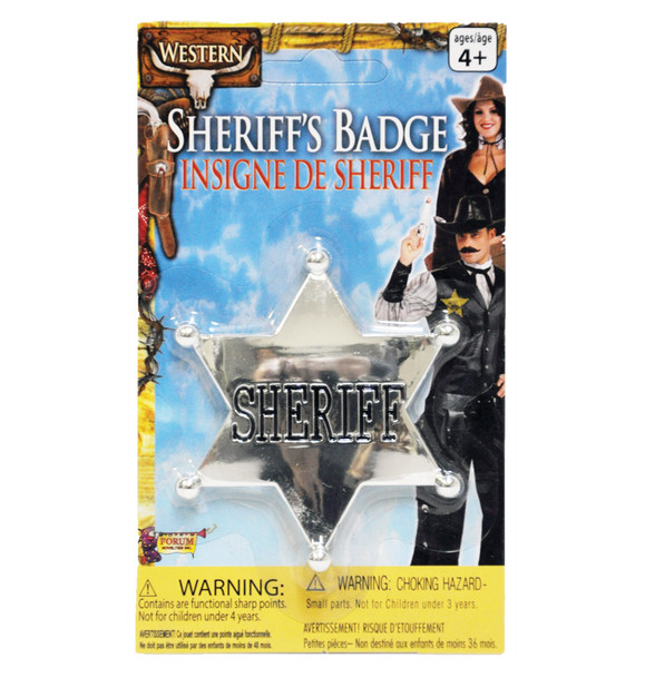 Sheriff Badge Silver Adult