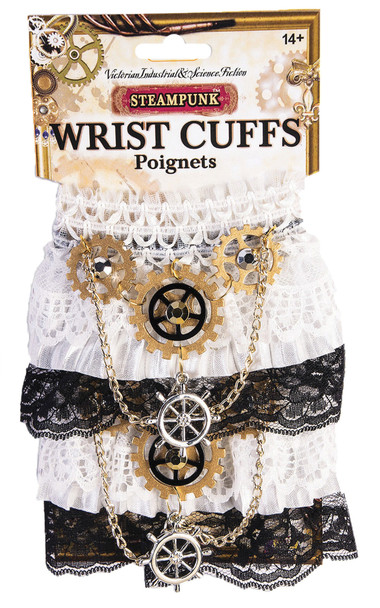 Steampunk Wrist Cuffs Lace Adult