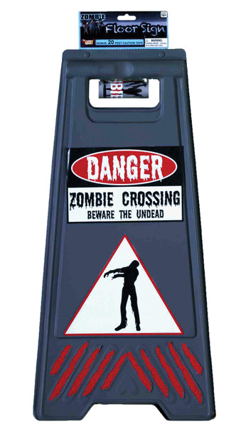 Beware Of Zombie Sign & Tape