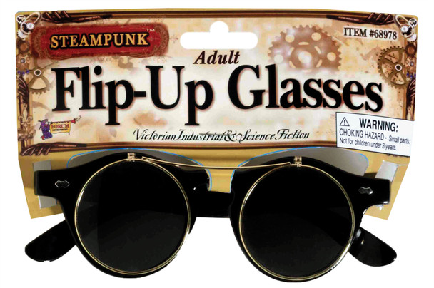 Flip-Up Steampunk Glasses Adult