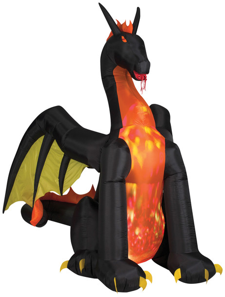 9' Airblown Inflatable Projection Dragon Fire