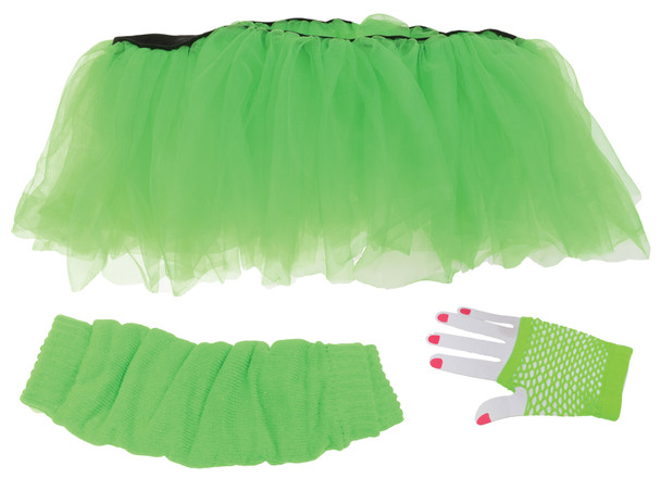 Women's Neon Tutu Set Green