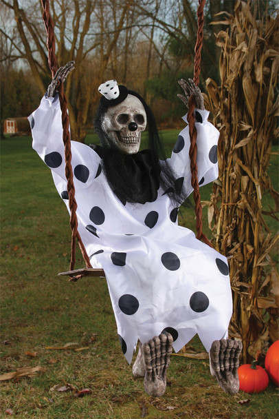 Skeleton Clown On Swing