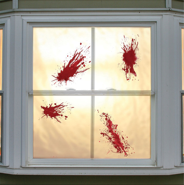Window Cling Bloody Splats