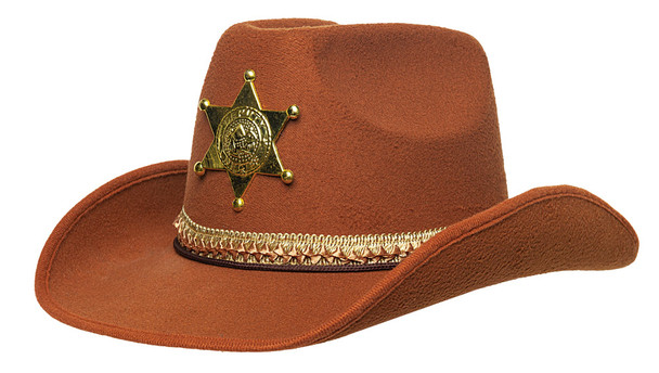 Sheriff Hat One-Size Adult Brown