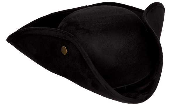 Tri Corner Hat With Gold Trim One-Size Adult