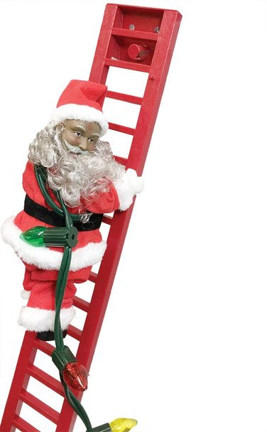 Climbing African American Santa