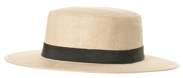 Women's Straw Hat With Black Band Adult