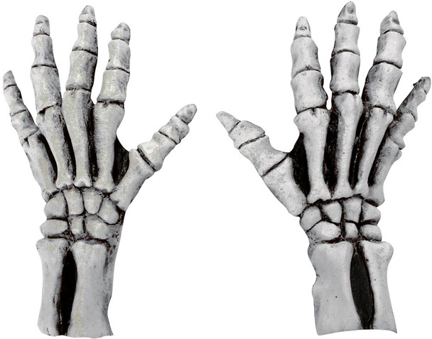 White Skeleton Gloves Adult