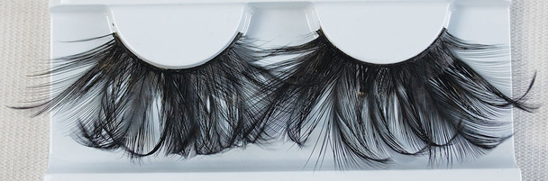 Women's Eyelashes Long Feather Black