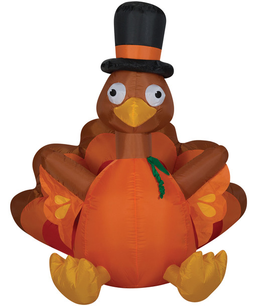 4' Airblown Inflatable Pumpkin Turkey