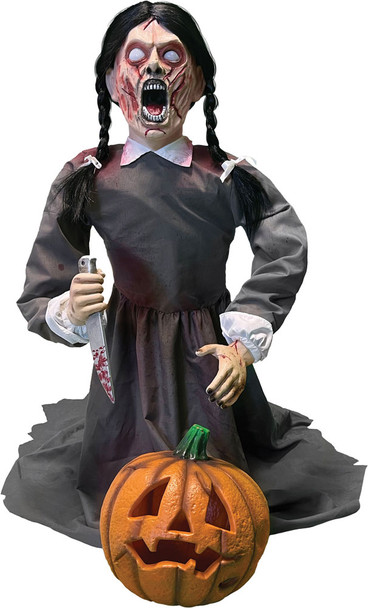 36" Lunging Pumpkin Carver Animated Prop