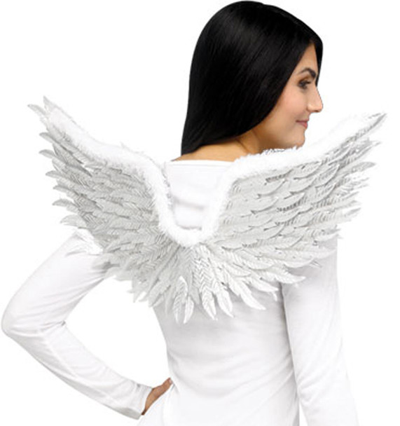 Women's Wings Angel Embossed White Adult