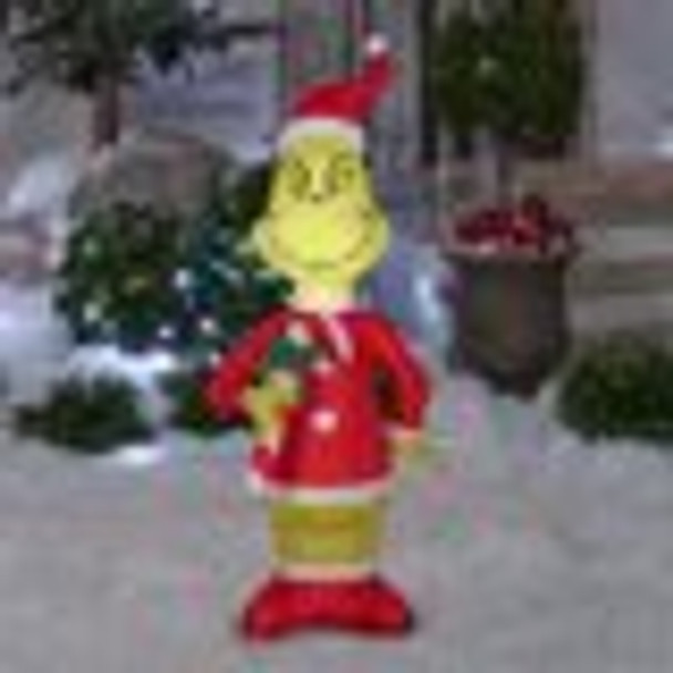 Airblown Inflatable Grinch Red White Candy Cane