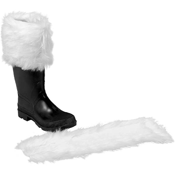 Santa Boot Cuff Pair Long Hair