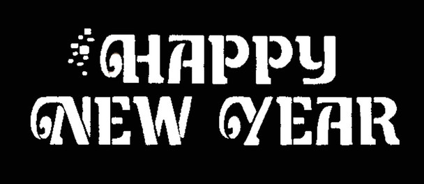 Stencil Happy New Year Stainless