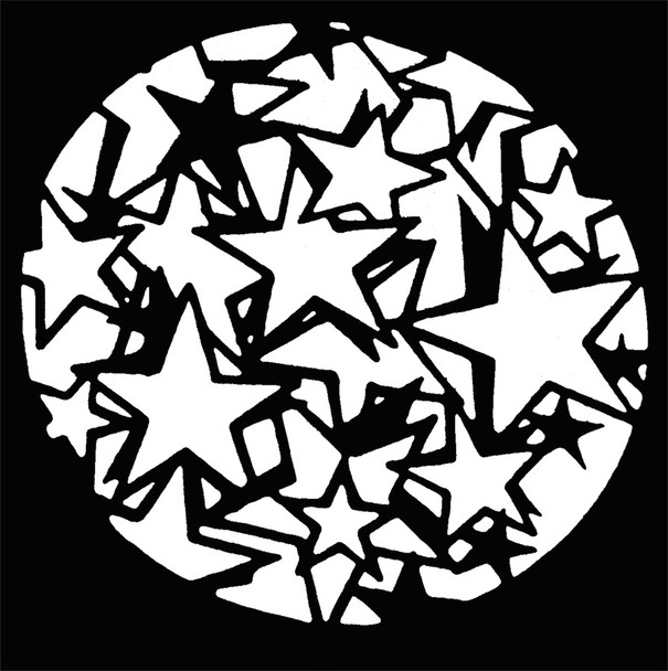 Stencil Star Explsn Stainless