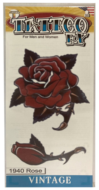 Tattoos Vintage Rose Adult