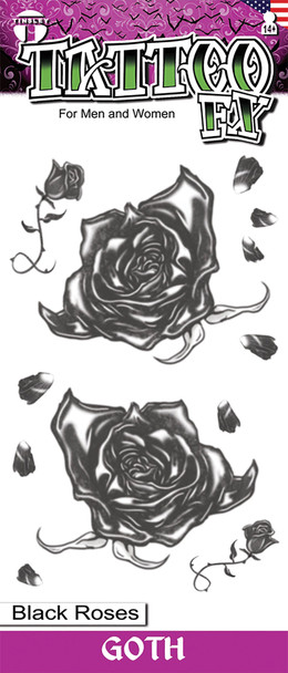 Black Roses Goth Tattoos Adult