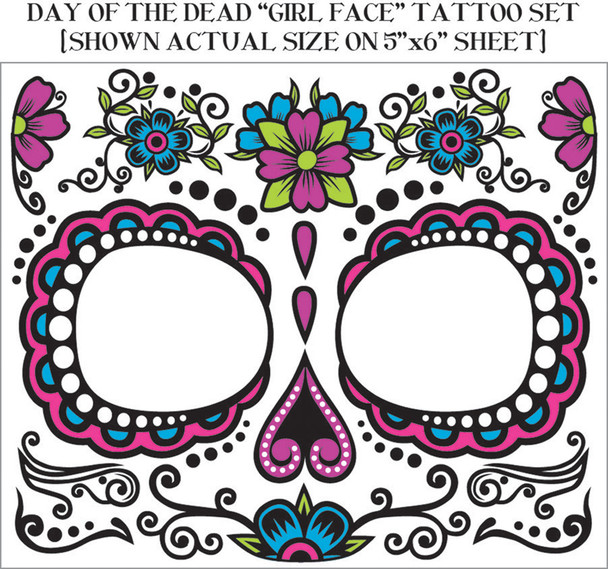 Day Of The Dead Face Tattoos Adult