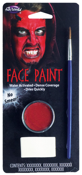 Premium Water Activated Face Paint Clown Red
