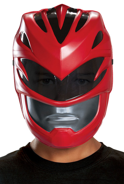 Boy's Red Ranger Vacuform Mask-Power Rangers Movie 2017 Child Costume