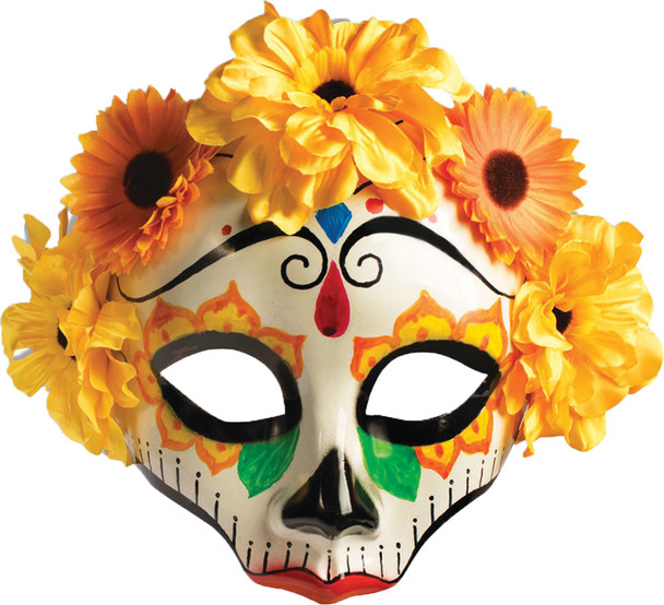 Women's Day Of Dead Mask With Flowers