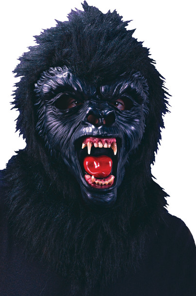 Deluxe Gorilla Mask With Teeth Adult