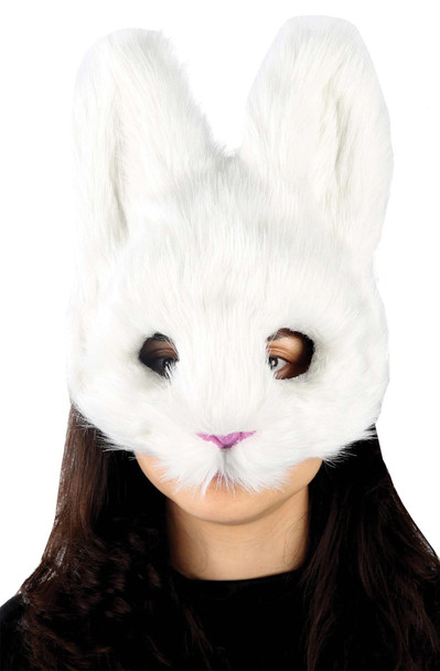 White Bunny Mask Adult
