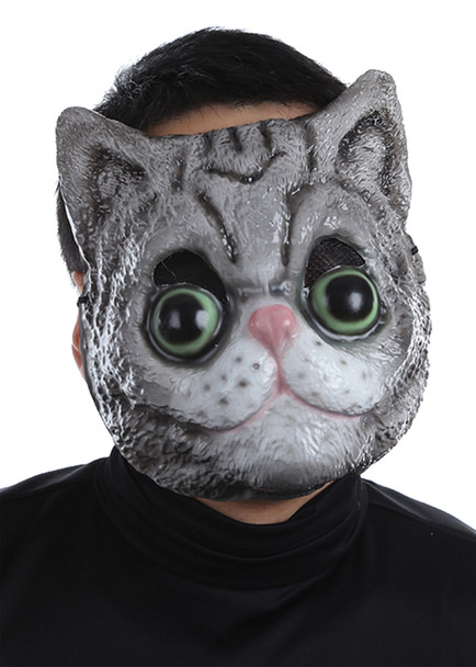 Cat Face Plastic Mask Adult