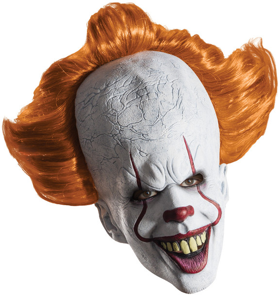 Pennywise Overhead Mask With Attached Hair-It Adult