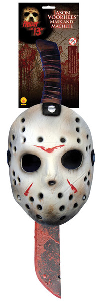 Jason Mask & Machete-Friday The 13th Adult