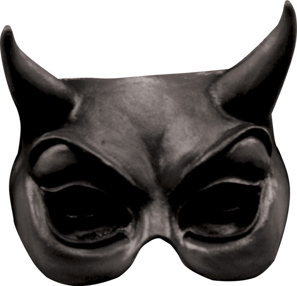 Devil Black Latex Half Mask Adult-763141