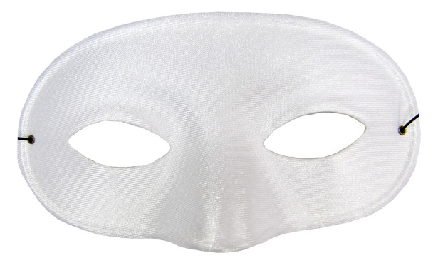 Women's Satin Half Mask White
