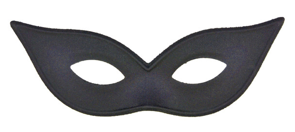 Women's Satin Harlequin Mask Black