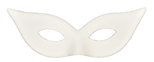 Women's Satin Harlequin Mask White