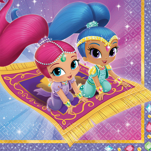 6.5" Shimmer Shine Lunch Napkins-Pack Of 16