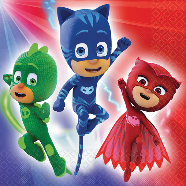 6.5" PJ Masks Lunch Napkins-Pack Of 16