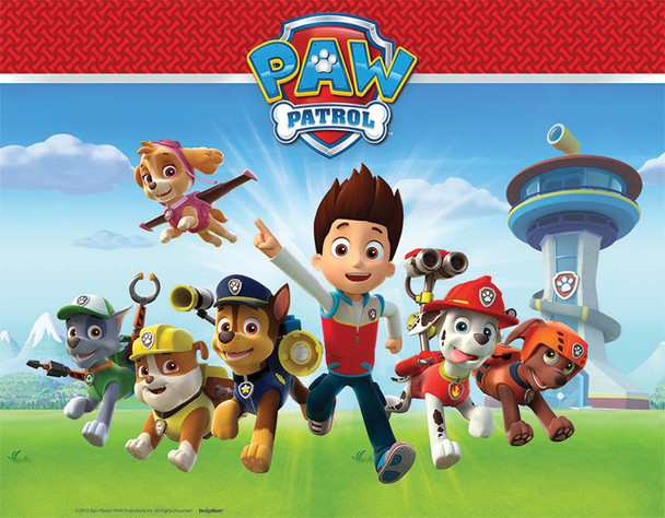 Paw Patrol 1st Bday 54" X 94" Table Cover