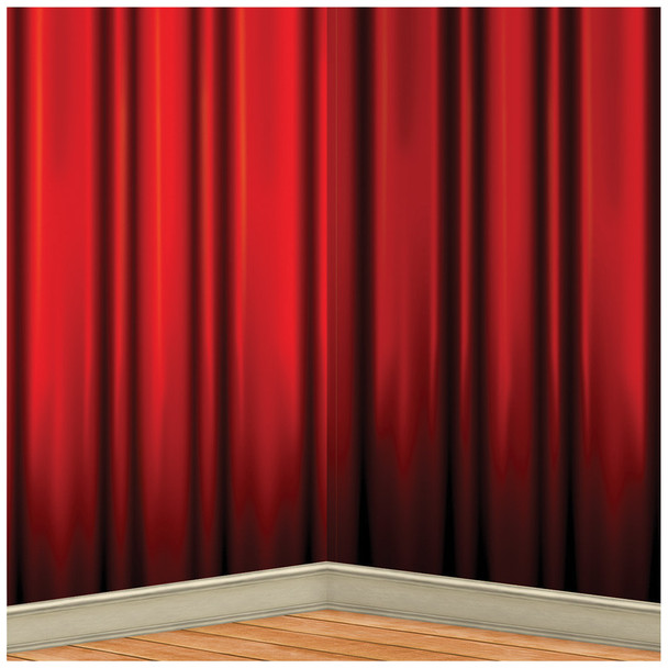 Red Curtain Back-Drop 4' X 30'