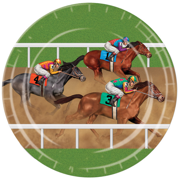 Horse Racing Plates 9in-Pack Of 8