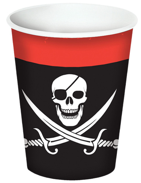 Pirate Beverage Cups 9 oz. Pack Of 8