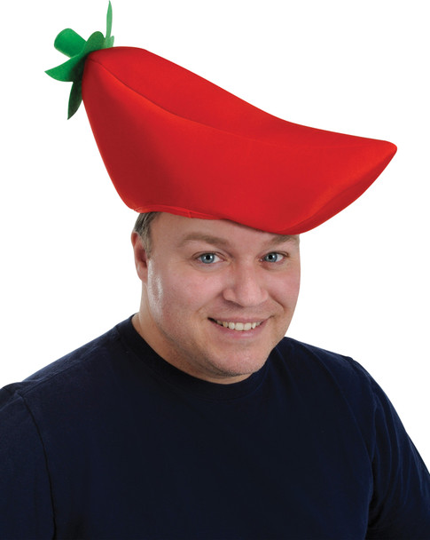 Plush Chili Pepper Hat Adult