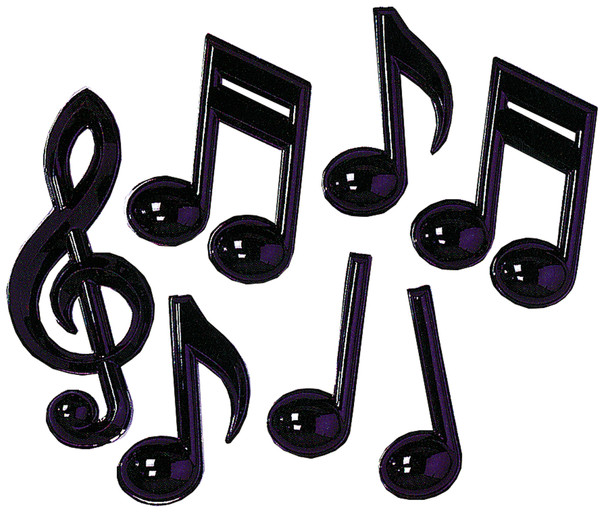 Plastic Music Notes-Pack Of 7