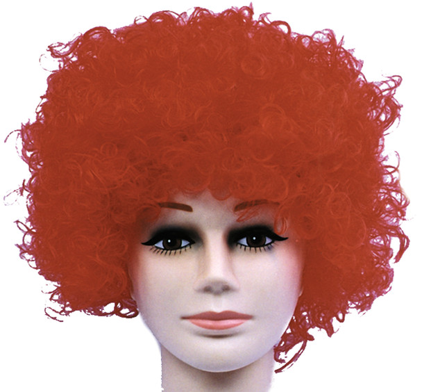 Men's Wig Curly Clown Red Budget