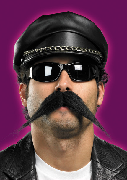 Men's Wig Moustache Biker