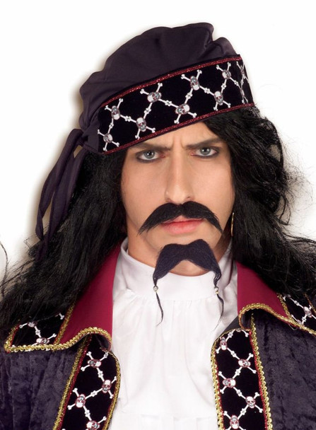 Men's Wig Pirate Mustache And Beard
