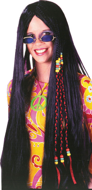 Women's Wig Braided Hippie 33in Black