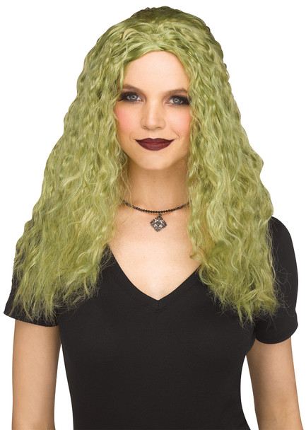 Women's Wig Rowdy Clown Crimped Green
