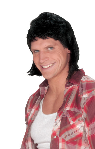 Men's Wig Mullet Black-454070